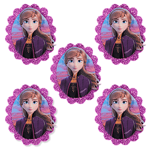 Mini Carinha Impresso em EVA - Frozen 2 - Anna - 5x6cm- 01 unidade - Disney Original - Rizzo