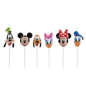 Vela Turma Mickey Colorida Disney  - Disney Original - 1 unidade - Rizzo