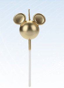 Vela Mickey 360 Dourada - Disney Original - 1 unidade - Rizzo