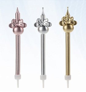 Vela Palito Big Minnie Metalizada com 3 unidades - Disney Original - Rizzo