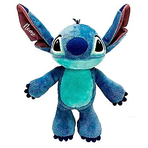 Pelúcia Stitch Personalizado Com Nome Na Orelha - 20 cm - 1 unidade - Disney Original - Rizzo