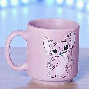 Mini Caneca de Cerâmica Tina - Stitch Angel - 100ml - 1 unidade - Disney Original  - Rizzo