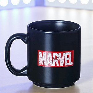 Mini Caneca de Cerâmica Tina - Logo Marvel - 100ml - 1 unidade - Disney Original  - Rizzo