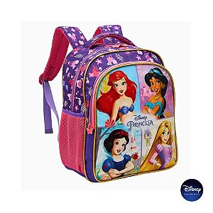 Mochila Escolar Com Glitter - Princesas - Disney Original - 1 unidade - Rizzo