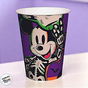Copo de Papel - Halloween Disney 100 Anos - 240ml  - 8 unidades - Disney Original - Rizzo