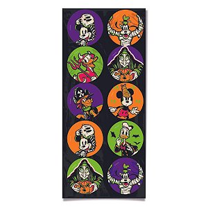 Adesivo Redondo - Halloween Disney 100 anos - 30 unidades - Disney Original - Rizzo