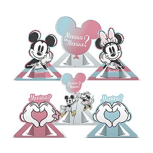 Decoração de Mesa Festa Chá Revelação Disney - 6 unidades - Disney Original - Rizzo