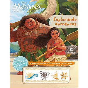 Livro Explorando Aventuras - Moana  - 1 unidade - Disney Original - Rizzo
