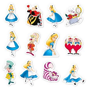 Mini Personagem - Alice no Pais das Maravilhas - 12 unidades - Disney Original - Rizzo
