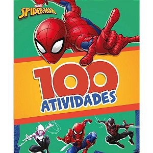 Livro Com 100 Atividades - Homem-Aranha - 1 unidade - Disney Original - Rizzo