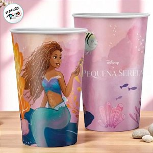 Copo de Papel - A Pequena Sereia 180ml - 8 unidades - Disney Original - Rizzo