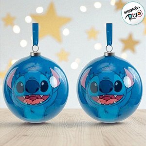 Bola de Natal Decorada - Stitch - 10cm - 2 unidades - Disney Original  - Rizzo