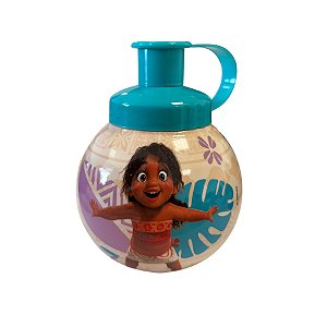 Garrafa Squeeze Bola Princesa Moana - Bege e Azul - 250ml  - 1 unidade - Disney Original - Rizzo