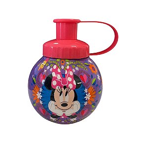 Garrafa Squeeze Bola Minnie Smiling - Rosa - 250ml  - 1 unidade - Disney Original - Rizzo