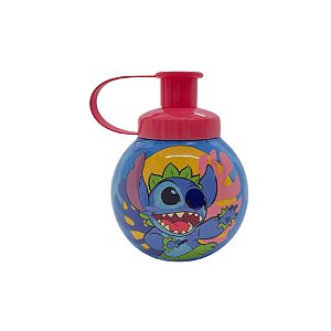 Garrafa Squeeze Bola Stitch Aloha - Rosa - 250ml - 1 unidade - Disney Original - Rizzo