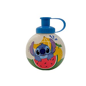 Garrafa Squeeze Bola Stitch Frutas - Azul - 500ml - 1 unidade - Disney Original - Rizzo