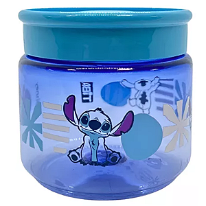 Pote de Plástico Organizador Azul Stitch - 6x6cm - 160ml - 1 unidade - Disney Original - Rizzo