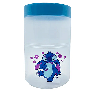 Pote de Plástico Organizador Stitch - 15,5x9,5 - 1100ml - 1 unidade - Disney Original - Rizzo