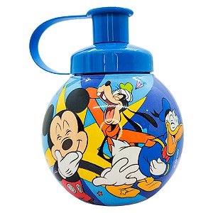 Garrafa Squeeze Bola Mickey, Donald e Pateta - Azul - 250ml  - 1 unidade - Disney Original - Rizzo