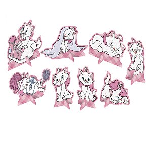 Decoração de Mesa Festa Marie  - 8 unidades - Disney Original - Rizzo