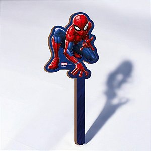 Pick MDF Decorativo - Spiderman - 23x9,5cm  - 1 unidade - Disney Original - Rizzo