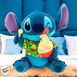 Pelúcia Stitch Sorvete de Abacaxi - 25cm - 1 unidade - Disney Original - Rizzo