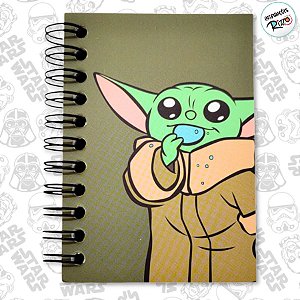 Caderninho de Anotações - Baby Yoda II - Star Wars - 50 Folhas - 7x10cm - 1 unidade - Disney Original - Rizzo