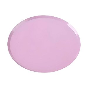 Prato de Papel Redondo Biodegradável - Lilás - Candy Color - 8 unidades - Rizzo