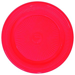 Prato Biodegradável 15cm Crystal Neon Rosa - 10 Unidades - Trik Trik - Rizzo