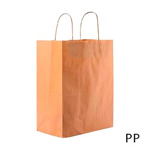 Sacola de Papel PP 16x12x7cm - Kraft - 10 unidades - Cromus