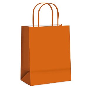 Sacola de Papel P 21,5x15x8cm - Caramelo - Embalagem Econômica - 10 unidades - Cromus - Rizzo