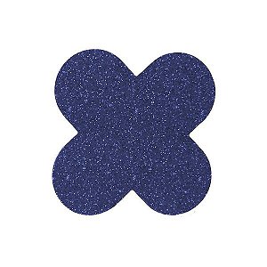 Forminha para doces 4 Pétalas Glitter Azul - 50 unidades -  NC Toys