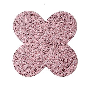 Forminha para doces 4 Pétalas Glitter Rosa - 50 unidades -  NC Toys