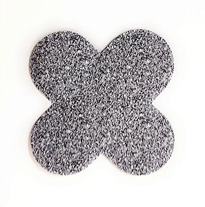 Forminha para doces 4 Pétalas Glitter Prata - 50 unidades -  NC Toys