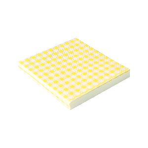 Guardanapo - 32x32cm - Amarelo Xadrez  - 20 unidades - Rizzo