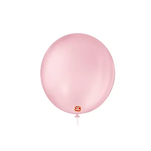 Balão de Festa Látex Liso 9''23cm Redondo  - Rosa Baby - 50 unidades - Balões São Roque - Rizzo