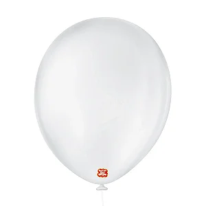 Balão de Festa Látex Liso - Branco Polar - 50 Unidades - Balões São Roque