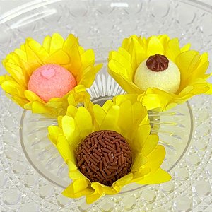 Forminha para Doces Finos - Madri Amarelo Vivo - 30 unidades - Decora Doces - Rizzo