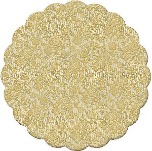 Fundo Rendado Redondo Ouro 9cm (761007) - 100 unidades - Cromus - Rizzo