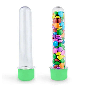 Mini Tubete Lembrancinha 8cm 10 unidades - Verde Bebê -  Embalagens e Festas