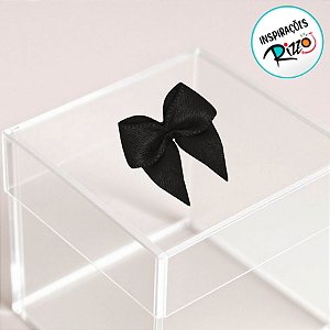 Lacinho de Fita de Cetim Preto 10mm - 2,5cm - Cor 219 - 50 unidades - Progresso - Rizzo