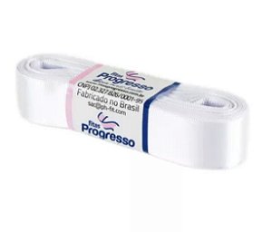 Fita de Cetim Progresso 22mm nº5 - 10m Cor 201 Branco - 01 unidade