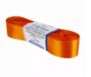 Fita de Cetim Progresso 22mm nº5 - 10m Cor 066 Laranja - 01 unidade