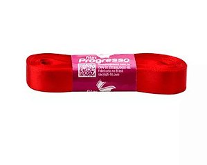 Fita de Cetim Progresso 15mm nº3 - 10m Cor 1354 Vermelho Tomate - 01 unidade