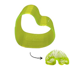 Lembrancinha Brinquedo Mola Maluca Coração - Amarelo - 1 unidade - Rizzo