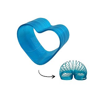 Lembrancinha Brinquedo Mola Maluca Coração - Azul - 1 unidade - Rizzo