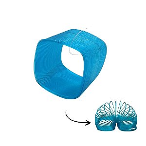 Lembrancinha Brinquedo Mola Maluca Quadrado - Azul - 1 unidade - Rizzo