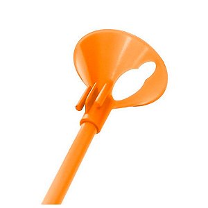 Suporte para Balão 33cm - Laranja Fluorescente - 10 Unidades