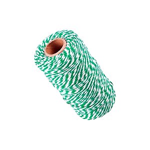 Fio Barbante Verde e Branco - 50m - 1 unidade - Rizzo