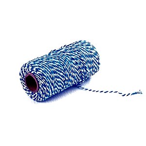 Fio Barbante Azul e Branco - 50m - 1 unidade - Rizzo